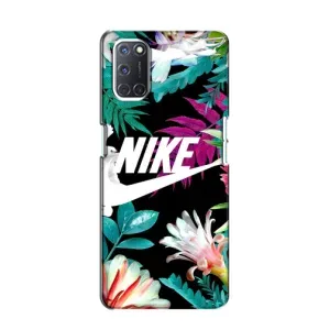 Силиконовый Чехол на Oppo A52 с картинкой Nike (Цветочный Nike)