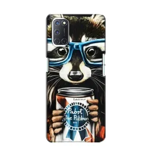 Силиконовый Чехол с Енотами на Oppo A52 (Енот в очках)