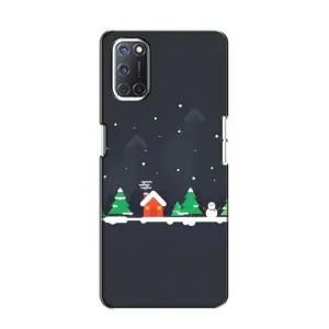 Силіконовий бампер на різдво для Oppo A52 (Місто зимове)
