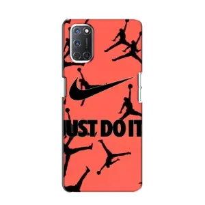 Силиконовый Чехол Nike Air Jordan на Оппо А52 (Just Do It)