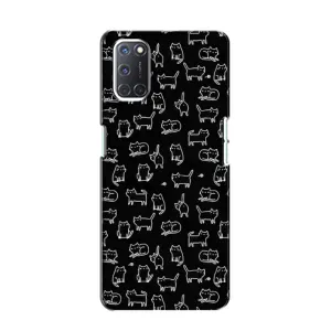 Чехол на тематику: Коты для OPPO A52 (Котики на черном)