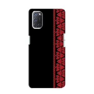 Силиконовый Чехол на Oppo A52 (Красная Вышиванка)