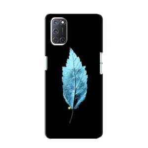 Чохол з картинками на чорному фоні для Oppo A52 (Листя)