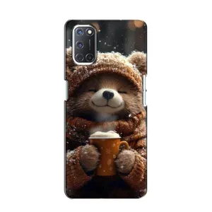 Печатный чехол «Зверята с кофе» для Oppo A52 (Медвежонок с кофе)