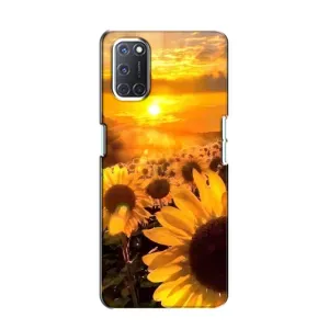 Чехол с Цветами для Oppo A52 (поле подсолнухов)
