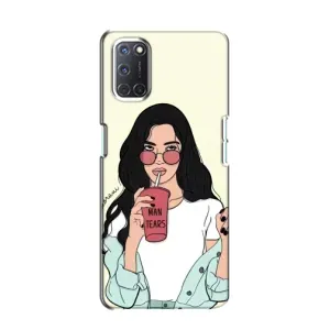 Силиконовый Чехол на Oppo A52 с картинкой Стильных Девушек (С напитком)