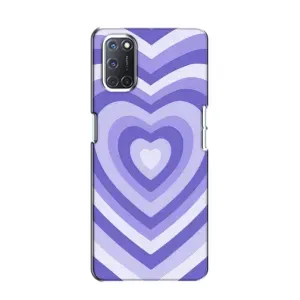 Чохли з тематикою "Маленькі Сердчеки" на Oppo A52 (Серце фіолет)