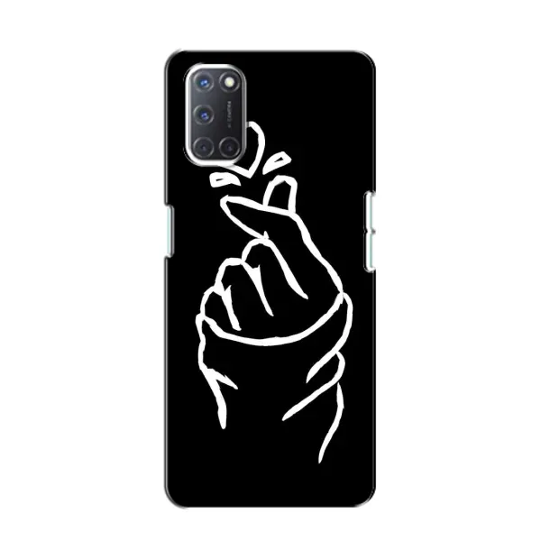 Чехол с рисунком «Сердце на черном» для OPPO A52 Чехол с рисунком «Сердце на черном» для OPPO A52
