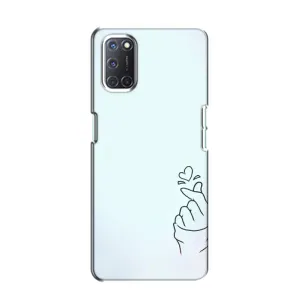 Чохол (Знак сердечка) для Oppo A52 (Сердечко на блакитному)