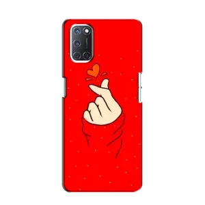 Чохол (Знак сердечка) для Oppo A52 (Сердечко на червоному)