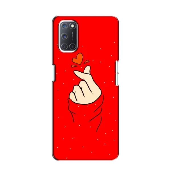 Чехол с рисунком «Сердце на красном» для OPPO A52 Чехол с рисунком «Сердце на красном» для OPPO A52