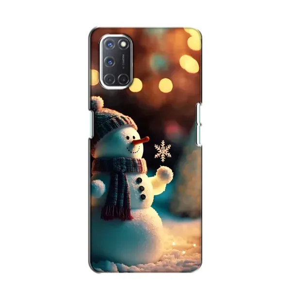 Чехол с рисунком «Снеговик праздничный» для OPPO A52