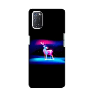 Силиконовый бампер с картинкой животных для Oppo A52 (Яркий олень)