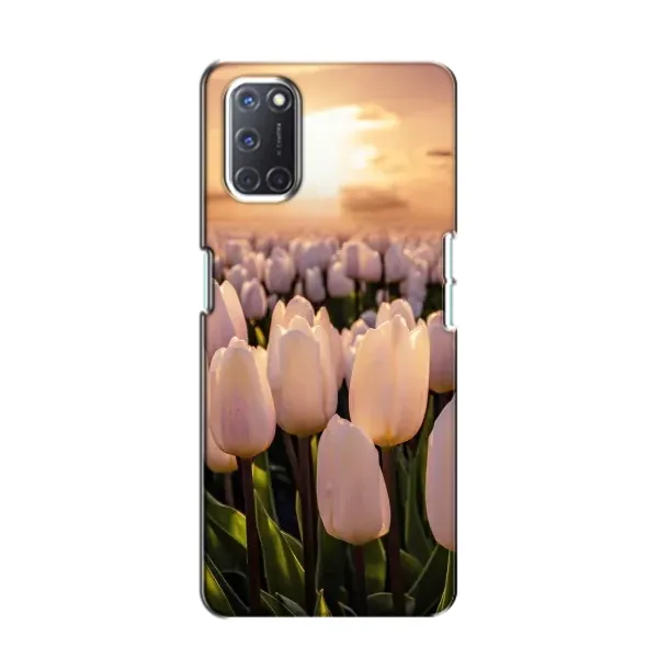 Чехол с рисунком «Закат с цветами» для OPPO A52 Чехол с рисунком «Закат с цветами» для OPPO A52