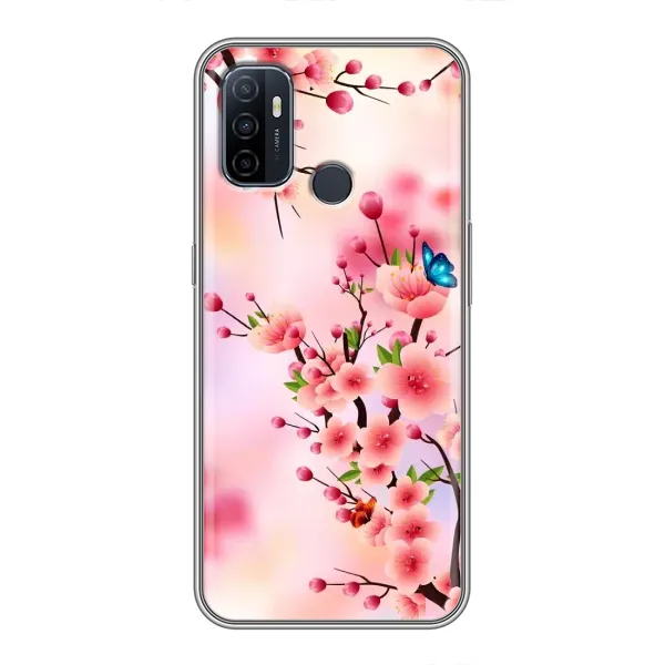 Чехол с рисунком «Бабочки на сакуре» для OPPO A53 Чехол с рисунком «Бабочки на сакуре» для OPPO A53