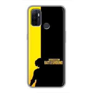 Чохол (TPU) з картинкою "Лого Пабг" на Оппо А53 (Battlegrounds)