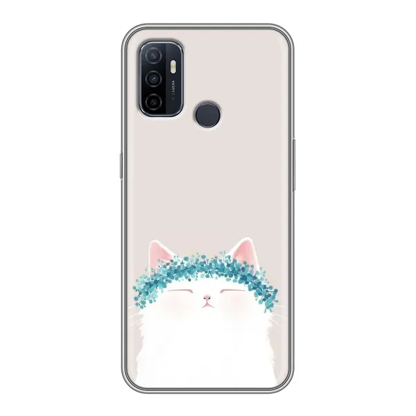 Чехол с рисунком «Белый котик» для OPPO A53 Чехол с рисунком «Белый котик» для OPPO A53