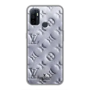 Текстурний Чохол Louis Vuitton для Оппо А53 (Білий ЛВ)