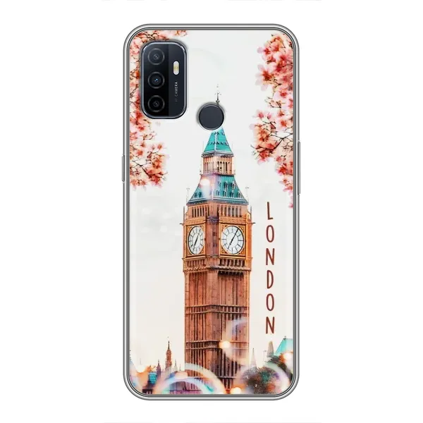 Чехол с рисунком «Часы Лондон» для OPPO A53