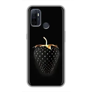 Чехол с изображением вкусной еды для Oppo A53 (Чёрная клубника)