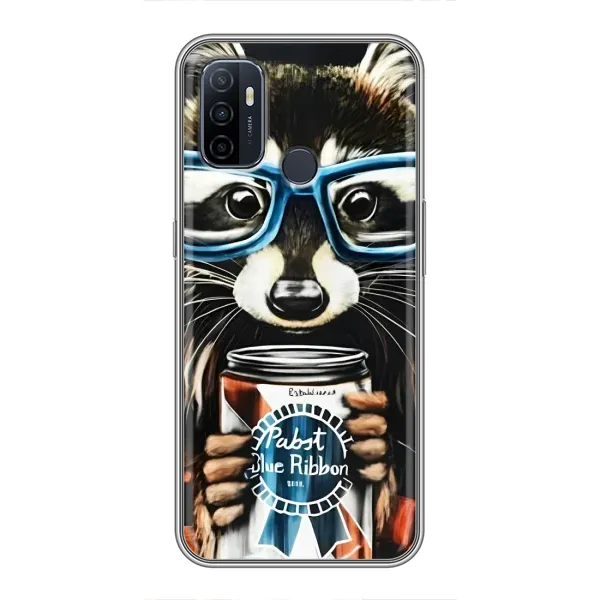 Чехол с рисунком «Енот в очках» для OPPO A53 Чехол с рисунком «Енот в очках» для OPPO A53