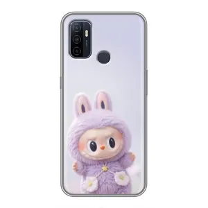 Чохол з принтом Лабубу для Oppo A53 (Фіолетовий Лабубу)