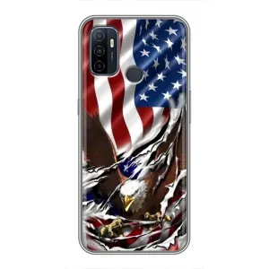 Чехол Флаг USA для Oppo A53 (Флаг USA)