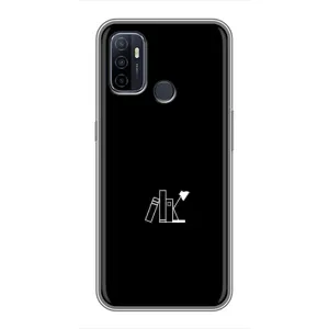 Чехол с картинками на черном фоне для Oppo A53 (Книжки)