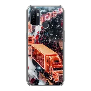 Чехлы на Новый Год Oppo A53 (Кока Кола)