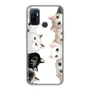 Силиконовый чехол с котиком для Oppo A53 (Коты)