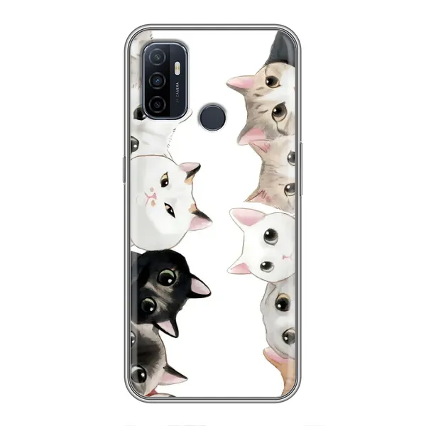 Чехол с рисунком «Коты» для OPPO A53