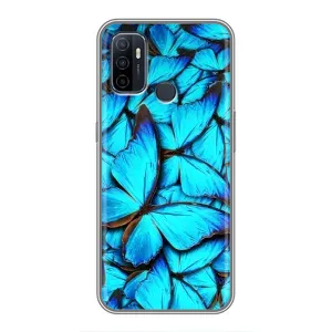 Силиконовый бампер с картинкой животных для Oppo A53 (Крылья бабочек)