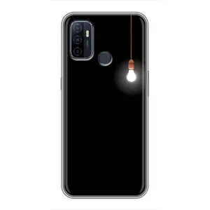 Чехол с картинками на черном фоне для Oppo A53 (Лампочка)