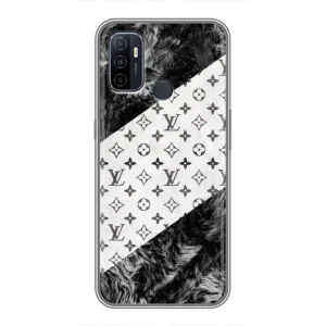 Чохол Стиль Louis Vuitton на Oppo A53 (LV на білому)
