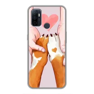 Чехол (ТПУ) Милые собачки для Oppo A53 (Любовь к собакам)