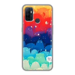 Силиконовый чехол с котиком для Oppo A53 (Mew)