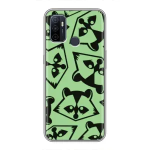 Силиконовый Чехол с Енотами на Oppo A53 (Мордочки Енота)