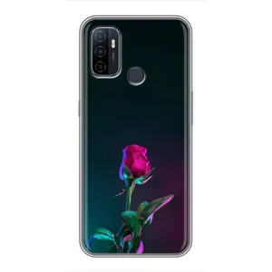 Чохли з принтом Троянд для Oppo A53 (Нічна троянда)