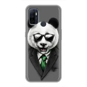 Чехлы с Пандами на Oppo A53 (Панда в очках)