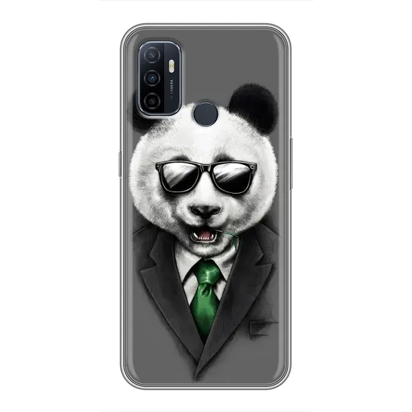 Чехол с рисунком «Панда в очках» для OPPO A53