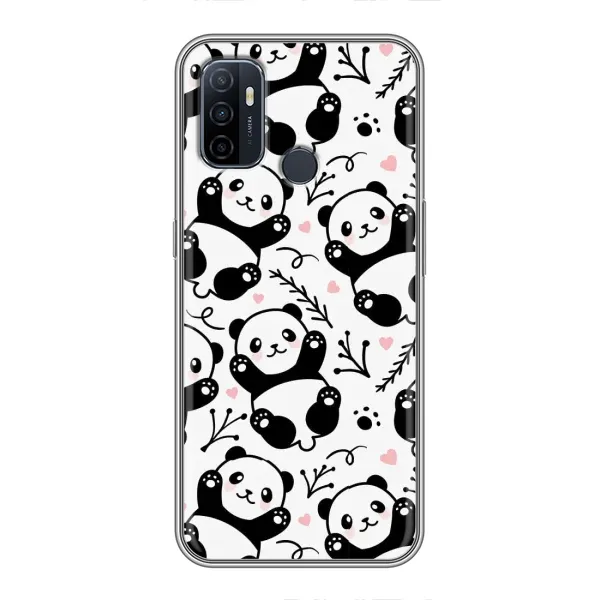 Чехол с рисунком «Пандочки» для OPPO A53