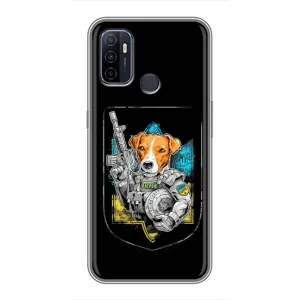 Чехол с принтом для Oppo A53 (Патрон Воин)