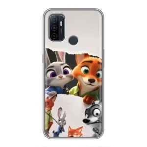 Силиконовый чехол с принтом Зоотрополіс для Oppo A53 (Персонажи Зоо)