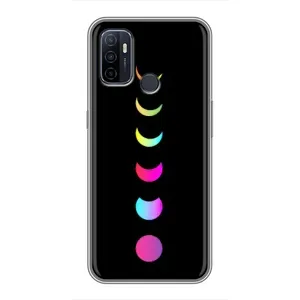 Чехол (ТПУ) с планетами на Oppo A53 (Полнолуние)