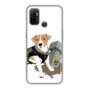 Чехол с принтом Собаки Патрон для Oppo A53 (Пёс Патрон с ракетой)