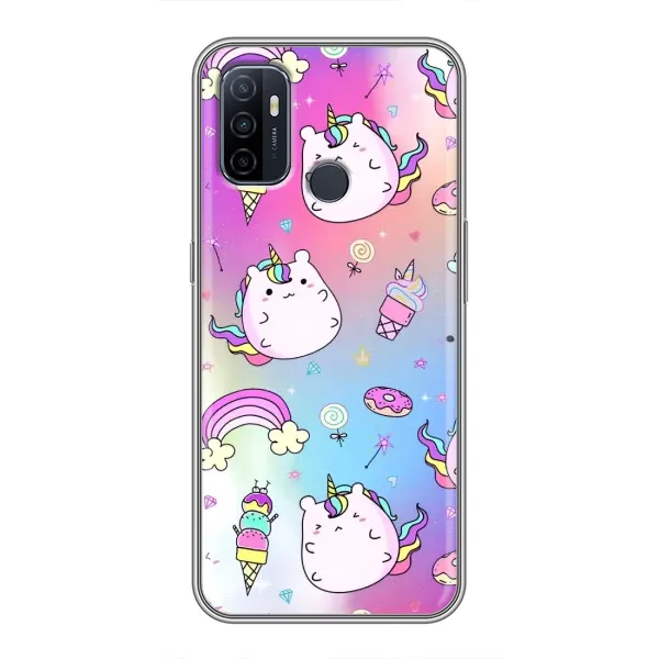 Чехол с рисунком «Радуга и Единорог» для OPPO A53