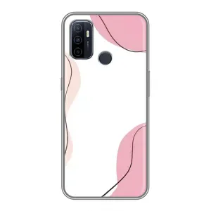 Чохол квітковий дизайн для Oppo A53 (Рожевий фон)