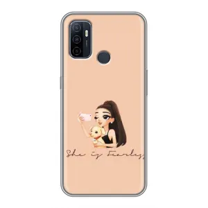 Силіконовый Чохол на Oppo A53 з картинкой Модных девушек (З собакою)