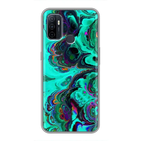 Чехол с рисунком «Салатный мрамор» для OPPO A53 Чехол с рисунком «Салатный мрамор» для OPPO A53