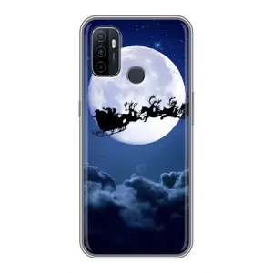 Чехол Санта Клаус для Oppo A53 (Санта - луна)